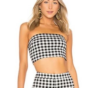 Lovers + Friends checked Crop Top